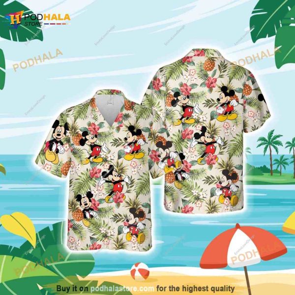 Mickey Mouse Funny Hawaiian Shirt Summer Button Up