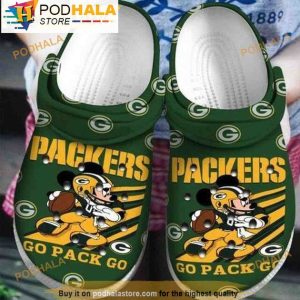 Green Bay Packers Go Pack Go Nfl 3D Funny Crocs Crocband - Bring