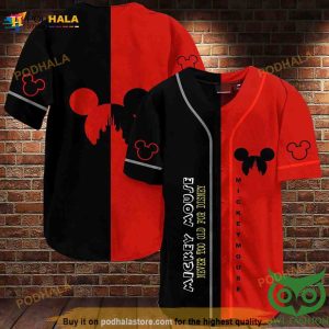 Personalized Mickey Mouse White Red Cartoon 3D BASEBALL JERSEY SHIRT Best  Price