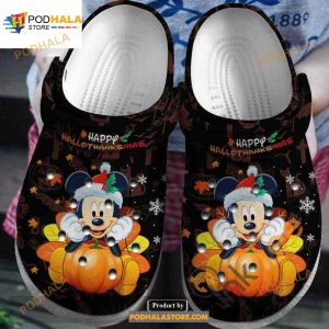 Mickey Mouse Happy Hallothanksmas Crocs Clog Shoes
