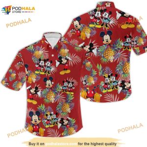 Mickey Mouse Hawaiian Shirt, Pineapple Tropical Shirt