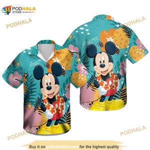 Mickey Mouse In Tropical Forest Shirt, Disney Hawaiian Shirt