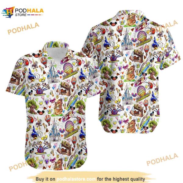 Mickey Snacks Summer Hawaiian Trip Shirts, Disney Hawaiian Shirt, Mickey Hawaiian Shirt