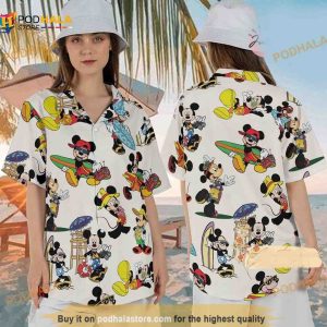 Mickey Summer Hawaiian Shirt, Mickey Aloha Shirt, Disney Hawaiian Tee, Hawaii Trip