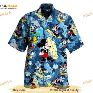Mickey and Friends Beach Summer Hawaiian Shirt, Disneyland Shirt, Mickey Aloha Shirt