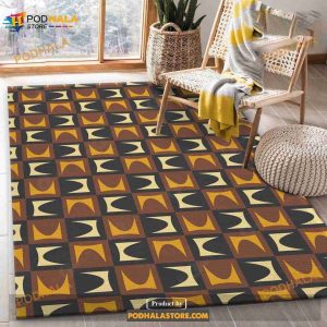 Midcentury Pattern 35 Area Rug For Christmas Living Room Rug Home Decor Floor Decor