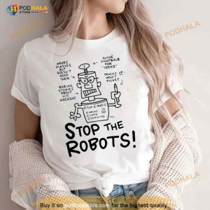 Mike Scully Stop The Robots Shirt 2