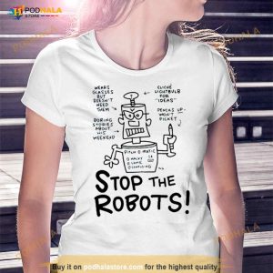 Mike Scully Stop The Robots Shirt 3