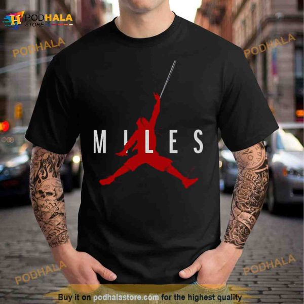 Miles Morales Air Jordan Parody Logo Spider Verse Shirt