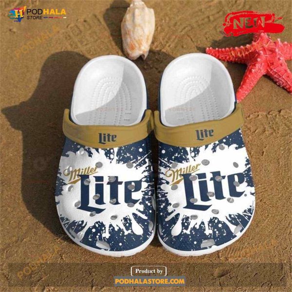 Miller Lite Crocband Clog Comfortable Classic Clog Water Shoes Beer Lovers Crocs