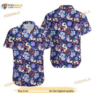 Milotic Water Pokemon Hawaiian Shirt, Pkm Button Up Shirt