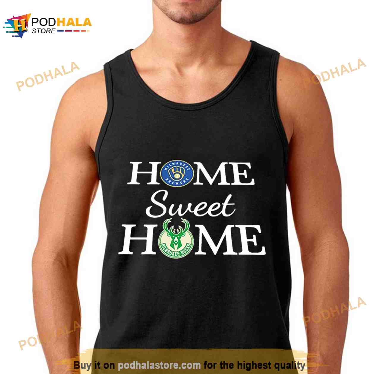 Milwaukee Brewer and Milwaukee Bucks Home Sweet Home Shirt Milwaukee Brewer and Milwaukee Bucks Home Sweet Home Shirt