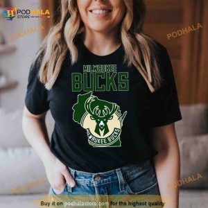 Milwaukee Bucks Basketball Map Logo 2023 Shirt 2