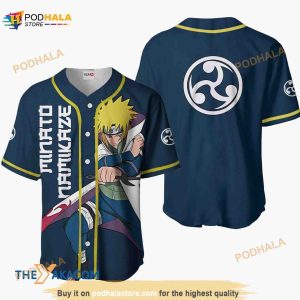 Minato Namikaze Naruto Anime 3D Baseball Jersey Shirt