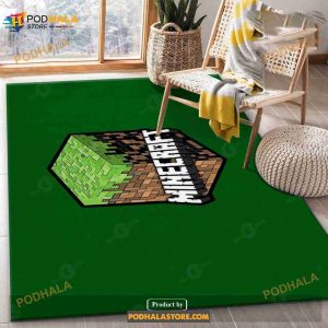Minecraft Area Rug For Christmas Bedroom Rug Family Gift Us Decor