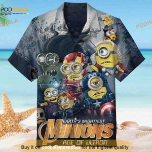 Minion Avengers Funny Hawaiian Shirt, Summer Tropical Aloha Shirt
