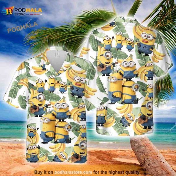 Minion Funny Hawaiian Shirt, Minion Vacation Summer Tropical Shirt