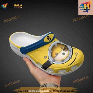 Minions Full Print Logo Yellow Blue Graphic Cartoon Unisex Crocs Clogs 2