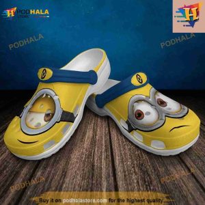 Minions Full Print Logo Yellow Blue Graphic Cartoon Unisex Crocs Clogs 3