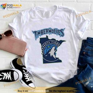 Minnesota Timberwolves Basketball Map Logo 2023 Shirt 2