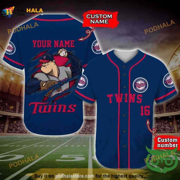 Minnesota Twins 3D Baseball Jersey Personalized Gift, Custom Name Number