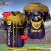 Minnesota Vikings 3d Personalized Gift, Custom Name Number Metallica 3D Baseball Jersey