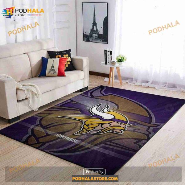 Minnesota Vikings Area Rug NFL Football Floor Decor