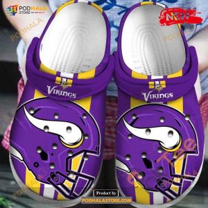 Minnesota Vikings Football Helmet Gift For Rubber Crocs Crocband Clogs Comfy Footwear