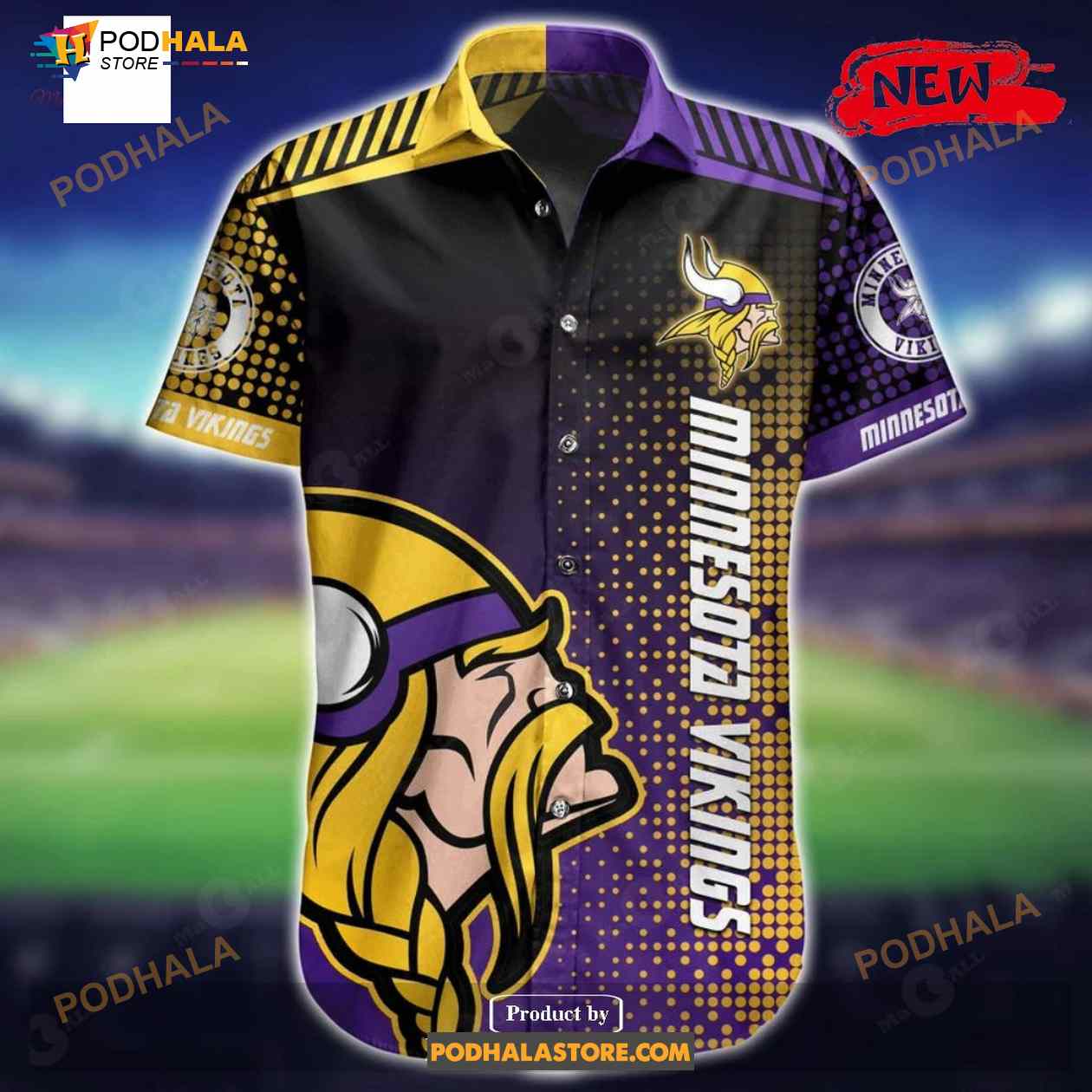 Nfl Minnesota Vikings Button Up Hawaii Gift For Summer Hawaiian Shirt And  Shorts