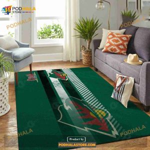 Minnesota Wild Nhl Team Logo Nice Gift Home Decor Rectangle Area Rug