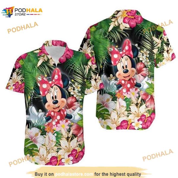 Minnie & Friends Hawaiian Shirt, Mickey Disney Summer Hawaii, Disney Cartoon Vacation Shirt