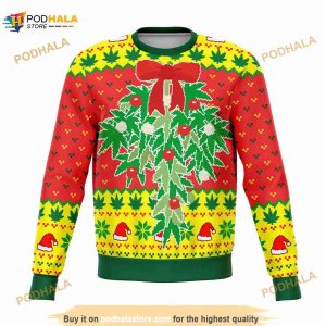 Mistlestoned Ugly Christmas 3D Sweater, Funny Xmas Gifts
