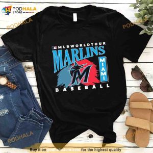 MLB Miami Marlins Women's Short Sleeve White Graphic Tee 