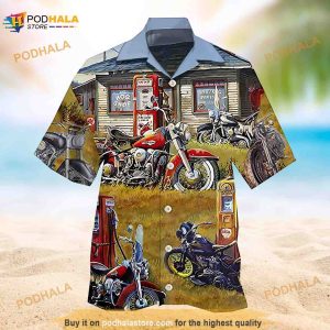 Motorbike 3D Funny Hawaiian Shirt, Hawaii Aloha Shirt For Men Women