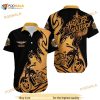 Motorcycles Harley Davidson Hawaiian Shirt, Personalized Name Harley Button Shirt
