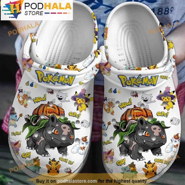 Movie Pokemon Bulbasaur 3D Crocs Clog Shoes, Funny Crocs