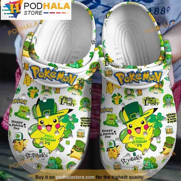 Movie Pokemon Pikachu 3D Clog Shoes, Funny Clog