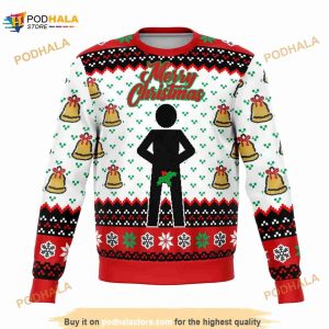 Mr. Stick Mistletoe Ugly Christmas Sweater, Funny Xmas Gifts
