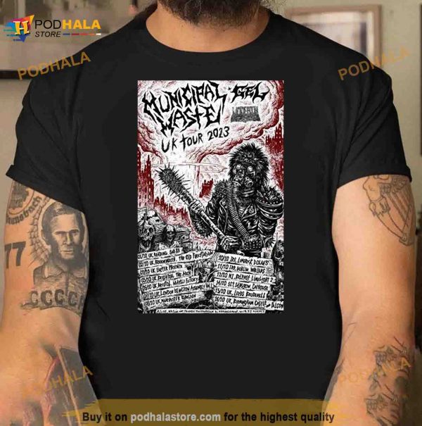 Municipal Waste Announce UK Headline Tour 2023 Shirt