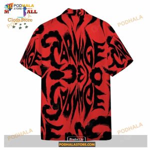 Mv Venom Carnage Red Symbiote Aloha Funny Hawaiian Shirt 2