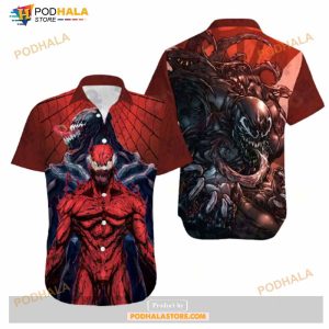 Mv Venom Venom And Carnage Aloha Funny Hawaiian Shirt
