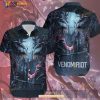 Mv Venom Venom Versus Riot Fighting Black Aloha Funny Hawaiian Shirt