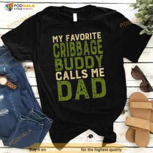 My Favorite Cribbage Buddy Calls Me Dad Anime Art Shirt