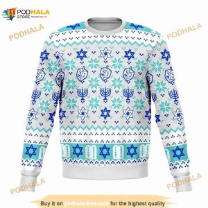 Los Angeles Dodgers Logo Knitted Snowflakes Pattern Ugly Christmas