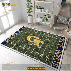 NFL Football Fans Georgia Tech Yellow Jackets Home Field Area Rug Sport Home Decor