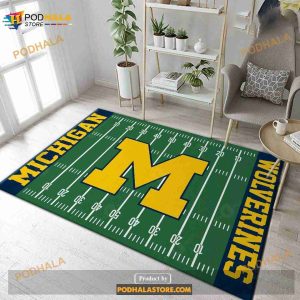 NFL Team Michigan Wolverines Home Field Area Rug Sport Home Decor