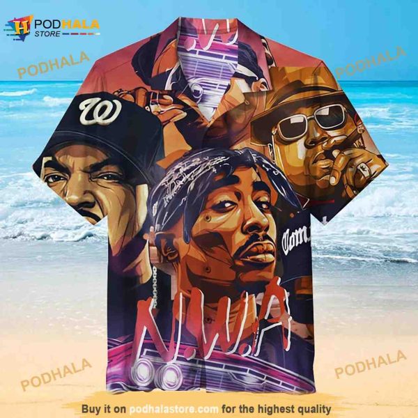 N.W.A Hip Hop Legends Funny Hawaiian Shirt, Biggie Smalls Shirt, Snoop Dogg Shirt