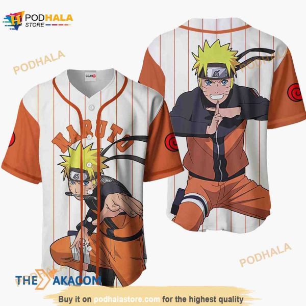 Naruto Uzumaki Anime Sport Style 3D Baseball Jersey Shirt