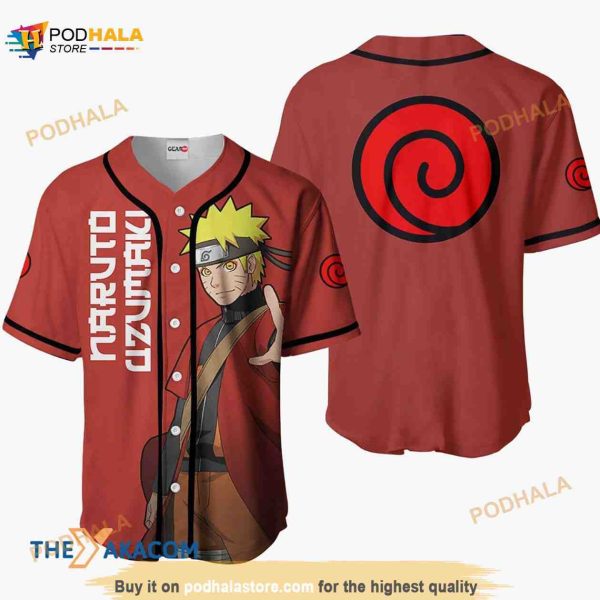 Naruto Uzumaki Sage Naruto Anime 3D Baseball Jersey Shirt