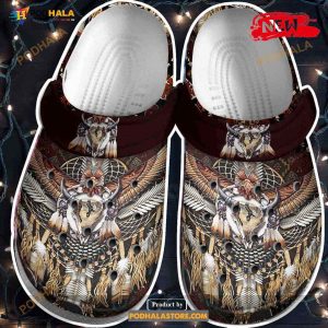 Native American Shoes Native Eagle Bull Skull Birthday Gifts For Friends Crocs